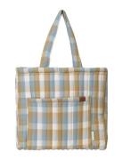 Qulited Tote Bag - Cottage Blue Checks Fabelab Patterned