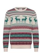 Jjxmas Snowball Knit Crew Neck Jack & J S Beige