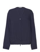 Structured Solid Blouse Tom Tailor Navy