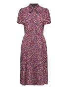 Floral Crepe Tie-Neck Shirtdress Lauren Ralph Lauren Pink