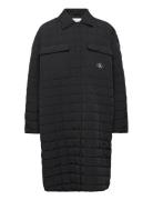 Long Quilted Utility Coat Calvin Klein Jeans Black