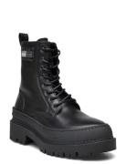 Tjw Foxing Lace Up Leather Boot Tommy Hilfiger Black