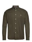 Uspa Shirt Flex Calvert Men U.S. Polo Assn. Khaki