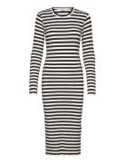 5X5 Stripe Boa Dress Mads Nørgaard Black
