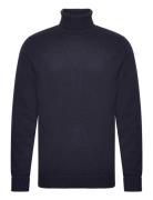 Man Chunky Roll Neck Sweater Davida Cashmere Navy