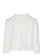 Long -Sleeved T-Shirt With Ruffles Mango White