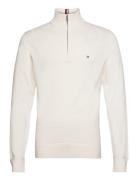 Pima Org Ctn Cashmere Zip Mock Tommy Hilfiger White