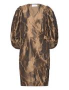 Wrap Dress With Balloon Sleeves Coster Copenhagen Brown