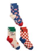 Kids 3-Pack Boozt Gift Set Happy Socks Patterned