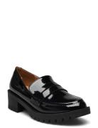 Biapearl Simple Penny Loafer Patent Aquarius Bianco Black