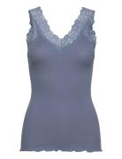 Organic Top W/ Lace Rosemunde Blue