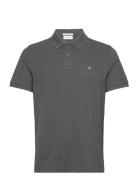 Reg Shield Ss Pique Polo GANT Grey