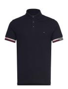 Monotype Flag Cuff Slim Fit Polo Tommy Hilfiger Navy
