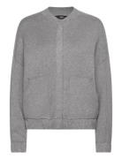 Knitted Bomber Jacket Mango Grey