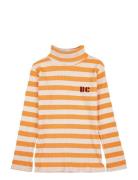 Yellow Stripes Turtle Neck T-Shirt Bobo Choses Orange