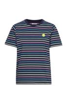 Mia Stripe T-Shirt Double A By Wood Wood Blue