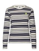 Moa Stripe Long Sleeve Double A By Wood Wood Navy