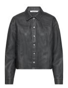 Faux Leather Relaxed Shirt Calvin Klein Jeans Black