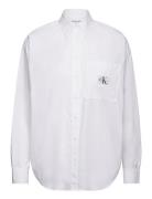 Woven Label Relaxed Shirt Calvin Klein Jeans White