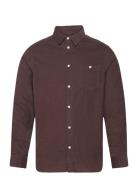 Regular Fit Corduroy Shirt - Gots/V Knowledge Cotton Apparel Burgundy