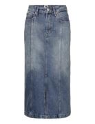 Claire Hgh Midi Skirt Ah7134 Tommy Jeans Blue