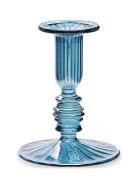 Ocean Glass Candle Holder Anna + Nina Blue