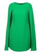 Cape Georgette Cocktail Dress Lauren Ralph Lauren Green