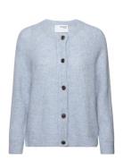 Slflulu Ls Knit Short Cardigan B Noos Selected Femme Blue