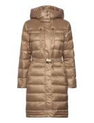 Belted Down Coat Lauren Ralph Lauren Gold