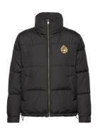 Crest-Patch Funnelneck Down Coat Lauren Ralph Lauren Black