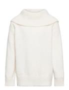 Knitted Sweater With Big Colla Lindex White