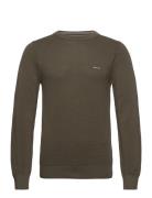 Cotton Pique C-Neck GANT Khaki