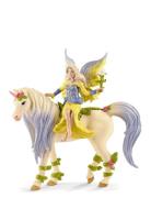 Schleich Fairy Sera With Blossom Unicorn Schleich Patterned