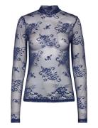 Top Vilhelmina Lace Lindex Blue