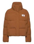 Down Soft Touch Label Puffer Calvin Klein Jeans Brown