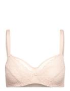 Floral Touch Very Covering Underwired Bra CHANTELLE Beige