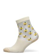 Embla Flower Socks Swedish Stockings Cream