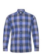 Flex Textured Tartan Rf Shirt Tommy Hilfiger Blue