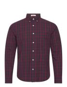 Reg Ut Archive Poplin Tartan Shirt GANT Burgundy