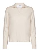 Slfberga Ls Knit Polo Neck Selected Femme Cream