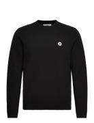 Tay Badge Lambswool Jumper Double A By Wood Wood Black