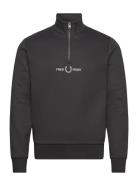 Embroid Half Zip Sweat Fred Perry Black
