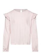 Long -Sleeved T-Shirt With Ruffles Mango Pink