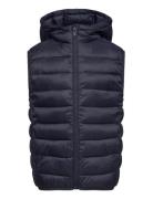 Quilted Gilet With Hood Mango Navy