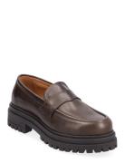 Obsidian Coffee Brown Leather Loafers ALOHAS Brown