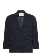 Cardamie L/S Pinst Slit Ovs Blazer Tlr ONLY Carmakoma Navy