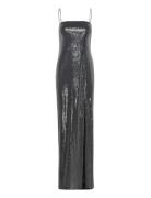 Sequin Maxi Slit Dress ROTATE Birger Christensen Black