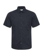 Cfaksel Ss Linen Mix Shirt Casual Friday Navy