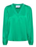 Msselva V-Neck Blouse Minus Green