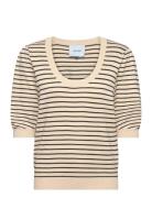 Mspam Striped Knit T-Shirt Minus Cream